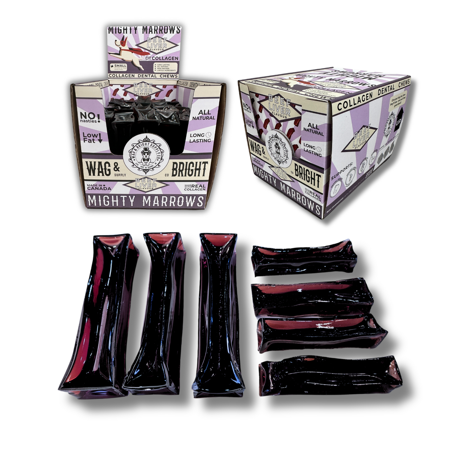 Mighty Marrows - Collagen Dental Chews - By Wag & Bright Supply