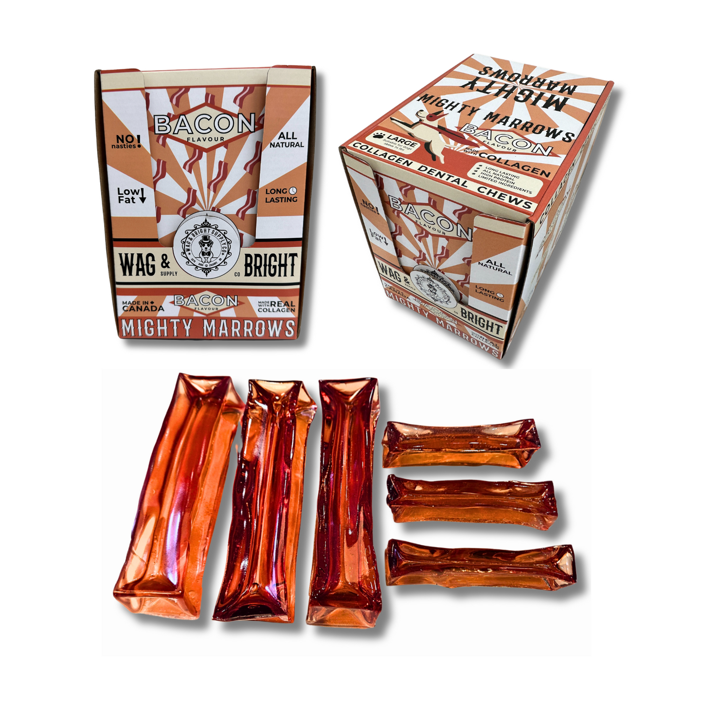 Mighty Marrows - Collagen Dental Chews - By Wag & Bright Supply