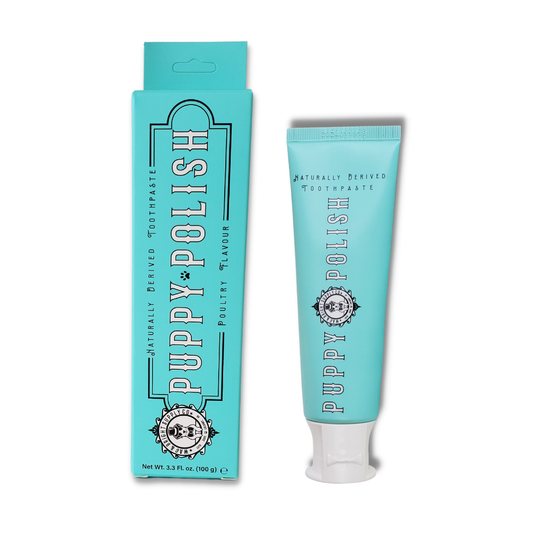 Wag & Bright Supply - Puppy Polisher toothpaste for dogs - Box and Tube